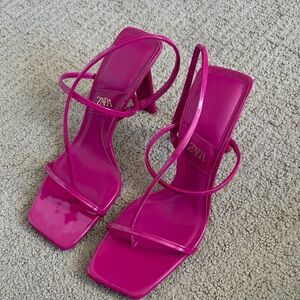 Zara Fuchsia Strappy Heels